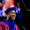 President Wingard speaking at his investiture ceremony on Friday, Sept. 16.